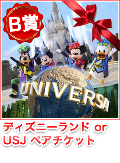 ディズニーorUSJペアチケット